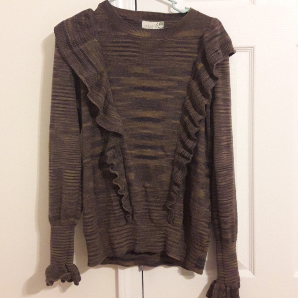 Sahalie Sweater Size Medium Ruffles